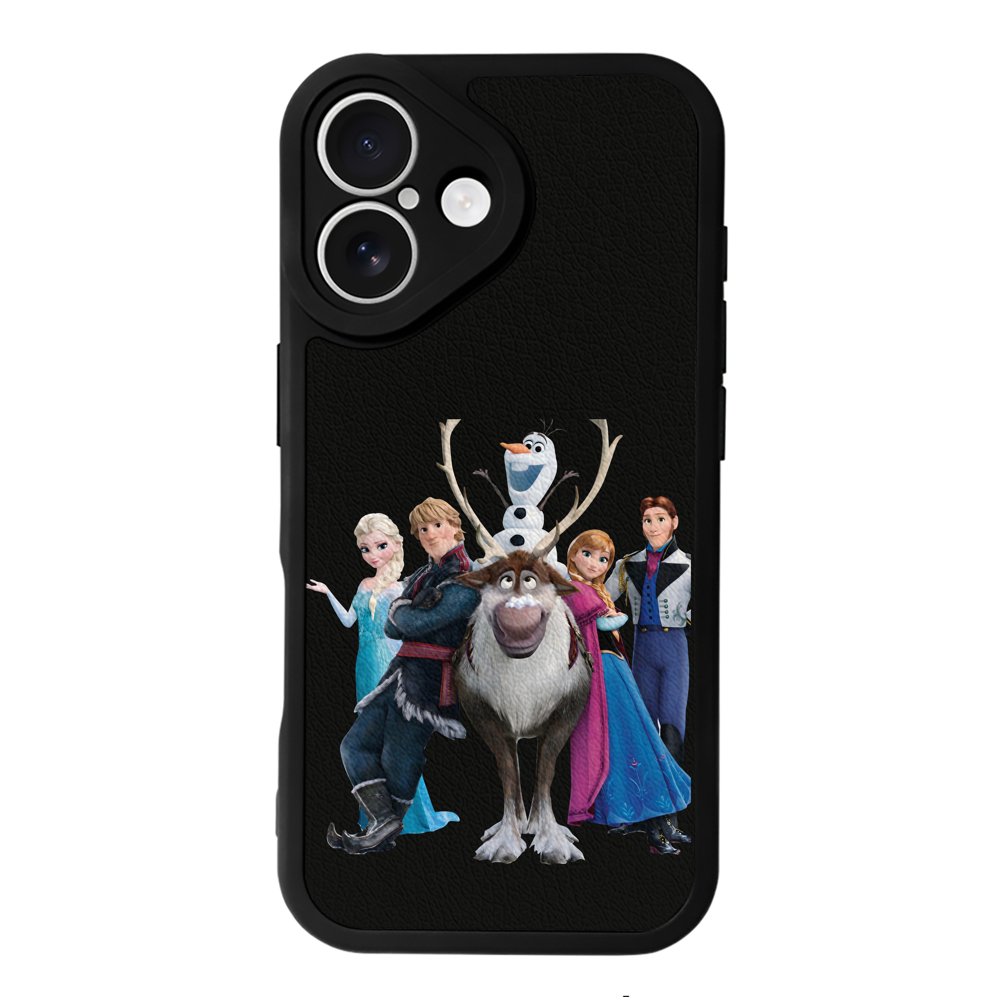（画像用） アナと雪の女王 アンナ エルサ Frozen Anna Elsa 【iPhone 16シリーズ対応】シリコンスマホケース（レザー調） 材質：シリコン